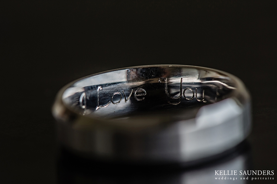 engraved wedding ring, macro wedding ring, wedding ring bokah